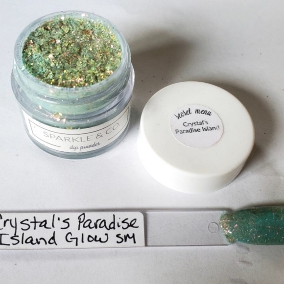 Sparkle & Co Crystal's Island Paradise Mini Dip Powder. GLOWS! - Picture 5 of 5